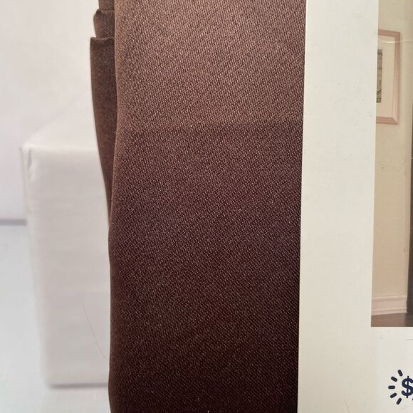 Sun Zero Brown Room Darkening Curtains - Picture 2 of 3